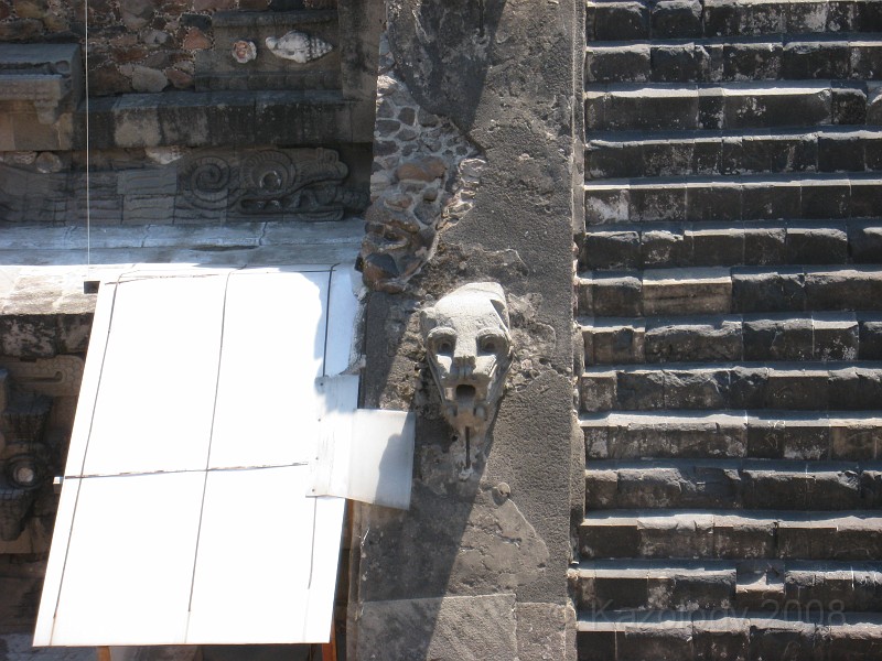 Mexico Pyramids - Mexico City 2009 0110.jpg - A trip to the Teotihuacan area of Mexico to visit the pyramids. A vast complex and a great climb to the top. This was followed by lunch in a cave, then a visit to the historical center of Mexico City. March 2009.